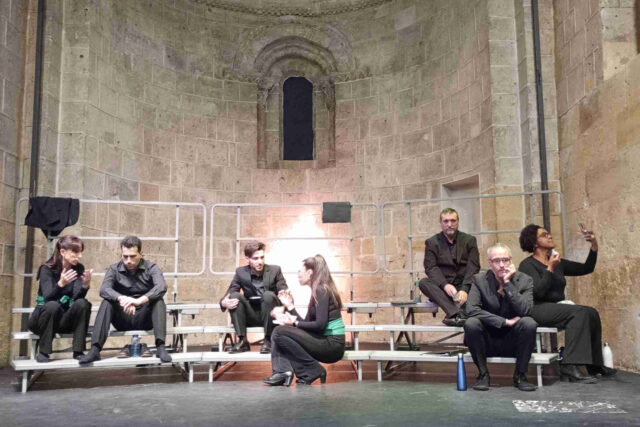 Coral Ágora. Descanso de un ensayo. Segovia 2024